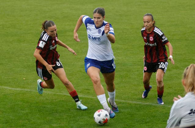 August 30, 2026, Hänsch Arena, Meppen, GER, 2. Bundesliga, Women: SV Meppen vs. Eintracht Frankfurt II, Anouk Blaschka, SV Meppen 10. DFL regulations prohibit any use of photographs as image sequences and or quasi-video. Meppen, Lower Saxony, Hänsch Arena