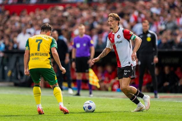 ROTTERDAM , 30-08-2026 , Stadium feijenoord De Kuip , season 2025 2026 , Dutch Eredivisie football , match between Feyenoord and ADO Den Haag , picture shows Feyenoord player Luciano Valente Feyenoord - ADO  x206245868x Copyright: