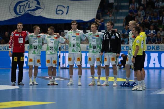 The team before the game: VfL Gummersbach vs. SC Magdeburg, Opel Handball Bundesliga, Men s Division, Matchday 1, August 30, 2026, Gummersbach, North Rhine-Westphalia, Germany Copyright: xkolbert-press MartinxWdziecznyx