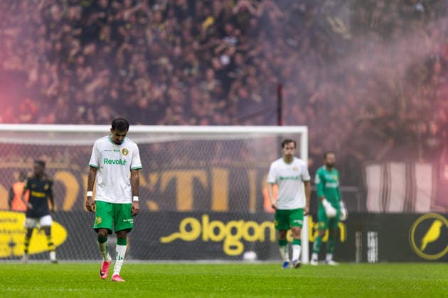 August 30, 2026: Hammarby s Montader Madjed looks dejected after a 3-2 loss during the Allsvenskan soccer match between AIK and Hammarby on August 30, 2026, in Stockholm  Copyright: CAISAxRASMUSSEN BB260830CR037