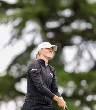 RECORD DATE NOT STATED 30th August 2026; The K Club, Straffan, County Kildare, Ireland: KPMG Womens Irish Open Golf, Final Round; Lisa Pettersson of Sweden watches her tee shot on the 1st hole PeterxFitzpatrick