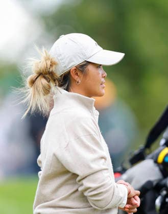 RECORD DATE NOT STATED 30th August 2026; The K Club, Straffan, County Kildare, Ireland: KPMG Womens Irish Open Golf, Final Round; Brianna Navarrosa of USA twalks to the 1st fairway PeterxFitzpatrick
