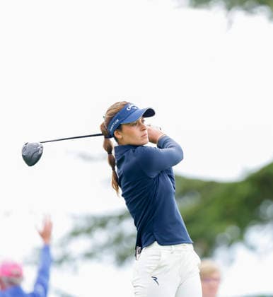 RECORD DATE NOT STATED 30th August 2026; The K Club, Straffan, County Kildare, Ireland: KPMG Womens Irish Open Golf, Final Round; Alessandra Fanali of Italy prepares to tee off on the 1st hole PeterxFitzpatrick