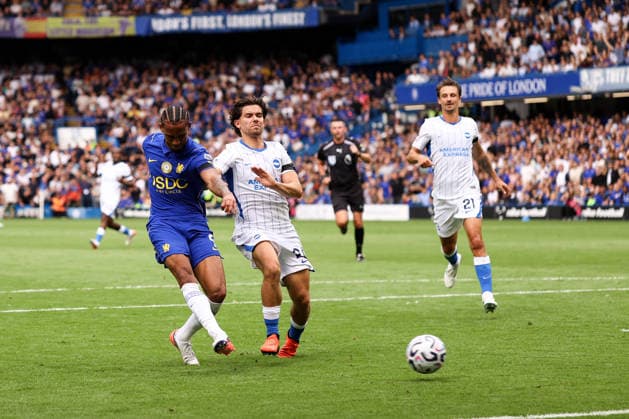 Chelsea gegen Brighton Hove Albion, 30. August 2026, London, Premier League, Fußball: Chelsea gegen Brighton Hove Albion – Joao Pedro von Chelsea erzielt das dritte Tor. Foto: Jacques Feeney. Abseits. London, Großbritannien  Copyright: xJacquesxFeeneyx xOffsidexOffside