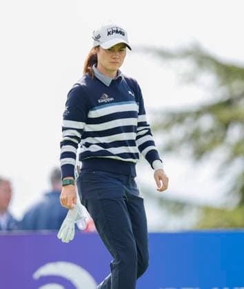 RECORD DATE NOT STATED 30th August 2026; The K Club, Straffan, County Kildare, Ireland: KPMG Womens Irish Open Golf, Final Round; Leona Maguire of Ireland on the 1st tee PeterxFitzpatrick