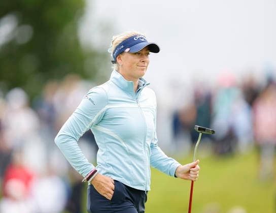 RECORD DATE NOT STATED 30th August 2026; The K Club, Straffan, County den Kildare, Ireland: KPMG Womens Irish Open Golf, Final Round; Corinne Viden of Sweden walks off the 2nd green with a birdie to bring her to 13 under par PeterxFitzpatrick