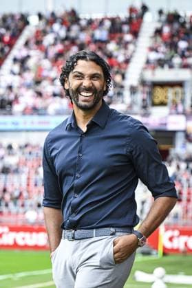 Antwerp s head coach Marvin Compper pictured at the start of a soccer match between Royal Antwerp FC and Sint-Truidense V.V., Sunday 30 August 2026 in Antwerp, on day 4 of the 2026-2027 Jupiler Pro League first division of the Belgian championship. TOM GOYVAERTS TomxGoyvaerts  x184746820x