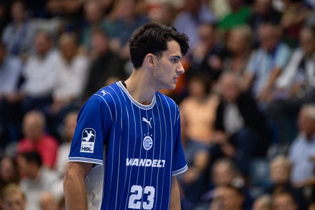 Opel Handball Bundesliga, VfL Gummersbach vs. SC Magdeburg, August 30, 2026 Nikola Roganovic VfL Gummersbach 23, Opel Handball Bundesliga, VfL Gummersbach vs. SC Magdeburg, August 30, 2026 Copyright: xBEAUTIFULxSPORTS Erlhofx