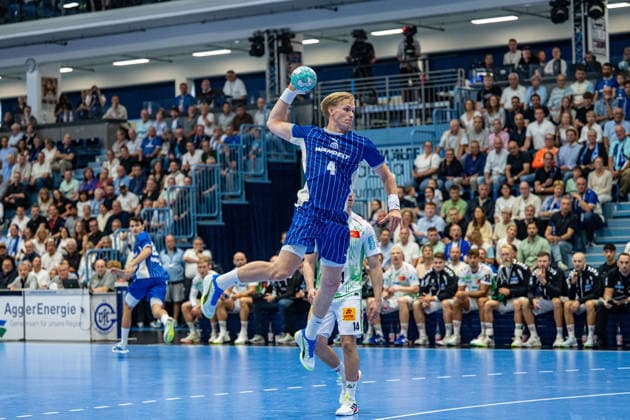 Opel Handball Bundesliga, VfL Gummersbach vs. SC Magdeburg, August 30, 2026, Ellidi Vidarsson, VfL Gummersbach 4, Opel Handball Bundesliga, VfL Gummersbach vs. SC Magdeburg, August 30, 2026 Copyright: xBEAUTIFULxSPORTS Erlhofx