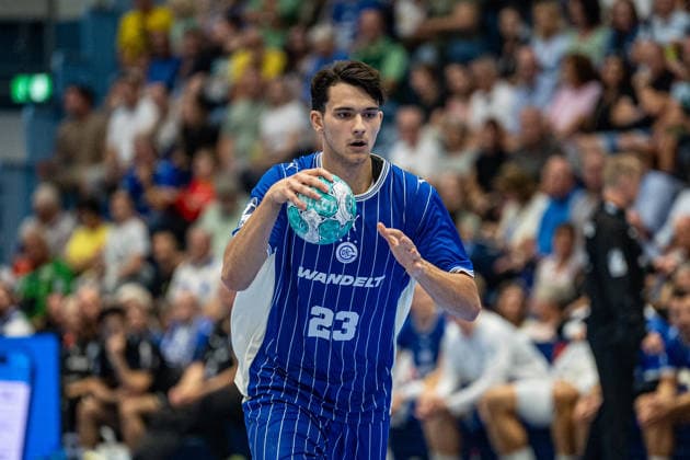 Opel Handball Bundesliga, VfL Gummersbach vs. SC Magdeburg, August 30, 2026 Nikola Roganovic VfL Gummersbach 23, Opel Handball Bundesliga, VfL Gummersbach vs. SC Magdeburg, August 30, 2026 Copyright: xBEAUTIFULxSPORTS Erlhofx