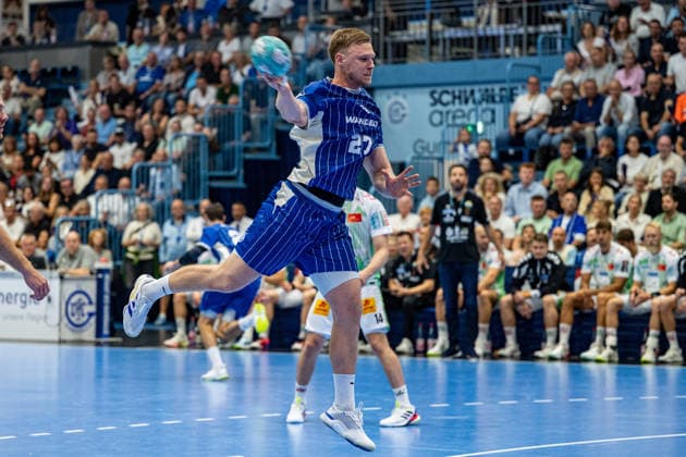 Opel Handball Bundesliga, VfL Gummersbach vs. SC Magdeburg, August 30, 2026 Kristjan Horžen VfL Gummersbach 27, Opel Handball Bundesliga, VfL Gummersbach vs. SC Magdeburg, August 30, 2026 Copyright: xBEAUTIFULxSPORTS Erlhofx