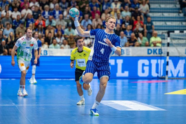 Opel Handball Bundesliga, VfL Gummersbach vs. SC Magdeburg, August 30, 2026, Ellidi Vidarsson (VfL Gummersbach) 4, Opel Handball Bundesliga, VfL Gummersbach vs. SC Magdeburg, August 30, 2026 Copyright: xBEAUTIFULxSPORTS Erlhofx