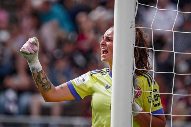 Deutschland: Fussball Saison 2026 2027 , Google Pixel Frauen-Bundesliga , 2. Spieltag , Eintracht Frankfurt Frauen vs. 1. FC Nürnberg Frauen - Stadion am Brentanobad (Frankfurt am Main) : Lourdes Romero (1. FC Nürnberg Frauen, 1) Geste, Gestik, Emotion Frankfurt am Main Stadion am Brentanobad Deutschland Germany *** Germany Soccer Season 2026–2027, Google Pixel Women s Bundesliga, Matchday 2, Eintracht Frankfurt Women vs. 1. FC Nürnberg Women, Stadion am Brentanobad, Frankfurt am Main, Lourdes Romero, 1. FC Nürnberg Women, 1 gesture, body language, emotion, Frankfurt am Main, Stadion am Brentanobad, Germany Copyright: xBennetxLongx