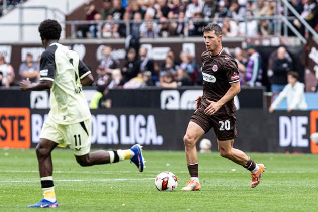German Bundesliga: FC St. Pauli 1, FC Kaiserslautern 30, August 2026 Mathias Rasmussen, FC St. Pauli, 20 German Bundesliga, Matchday 3: FC St. Pauli 1, FC Kaiserslautern Millerntor Stadium, Hamburg, St. Pauli, August 30, 2026 DFL regulations prohibit any use of photographs as image sequences and or quasi-video Copyright: xBEAUTIFULxSPORTS Buriakovx