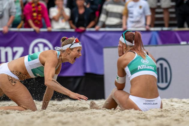 German Beach Championship (German Beach Volleyball Championship) Dortmund, Germany August 30, 2026 DORTMUND, GERMANY AUGUST 30 Kim van de Velde (Player 2), Blaubären TSV Flacht, Sandra Ittlinger (Player 1), Eintracht Spontent e.V., during the German Beach Championship (German Beach Volleyball Championship) in Dortmund on August 30, 2026, in Dortmund, Germany Copyright: xBEAUTIFULxSPORTS PeterxWeberx