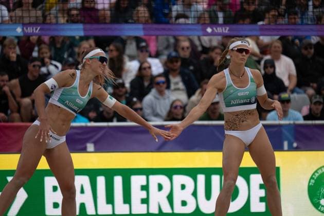 German Beach Championship (German Beach Volleyball Championship) Dortmund, Germany August 30, 2026 DORTMUND, GERMANY AUGUST 30 Sandra Ittlinger, Player 1, Eintracht Spontent e.V., Kim van de Velde, Player 2, Blaubären TSV Flacht, during the German Beach Championship (German Beach Volleyball Championship) in Dortmund on August 30, 2026, in Dortmund, Germany Copyright: xBEAUTIFULxSPORTS PeterxWeberx
