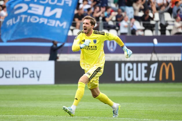 FOOTBALL : Paris FC Vs OGC Nice - Ligue 1 - 30 08 2026 Joie de Kevin Trapp (Paris FC) sur le but sur penalty de Lassine Sinayoko (Paris FC) ParisFrance  Copyright: xMichaelxBaucherx
