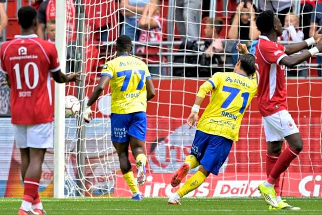 Royal Antwerp FC v Sint-Truidense VV - Jupiler Pro League DEURNE, BELGIUM - AUGUST 30 : Araki Ryotaro midfielder of Sint-Truidense VV scores a goal during the Jupiler Pro League match between Royal Antwerp FC and Sint-Truidense VV on August 30, 2026 in Deurne, Belgium, 30 08 2026 Deurne Belgium  Copyright: xSesx