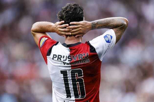 ROTTERDAM - Javi Lopez of Feyenoord reacts after a missed chance during the Dutch Eredivisie match between Feyenoord Rotterdam and ADO Den Haag at De Kuip stadium on August 30, 2026, in Rotterdam, the Netherlands. MAURICE VAN STEEN ANP Eredivisie 2026 27 xVIxANPxSportx xxANPxIVx 566599002 originalFilename: 566599002.jpg