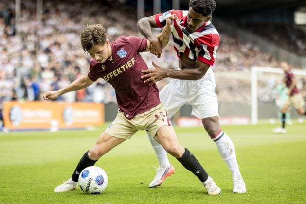 TILBURG - (lr) Oliver Braude of SC Heerenveen and Jaden Slory of Willem II during the Dutch Eredivisie match between Willem II and SC Heerenveen at the Koning Willem II Stadion on 30 August 2026 in Tilburg, the Netherlands. MORITZ MUELLER ANP 2026 27 Eredivisie xVIxANPxSportx xxANPxIVx 566599766 originalFilename: 566599766.jpg