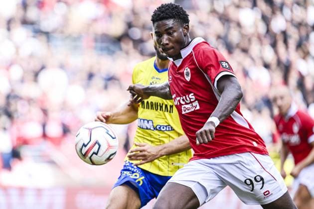Antwerp s Luis Narh pictured in action during a soccer match between Royal Antwerp FC and Sint-Truidense V.V., Sunday 30 August 2026 in Antwerp, on day 4 of the 2026-2027 Jupiler Pro League first division of the Belgian championship. TOM GOYVAERTS TomxGoyvaerts  x184749869x