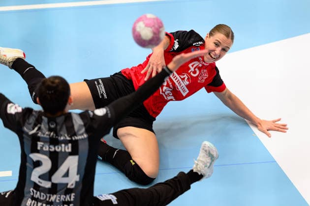 Jolina Huhnstock, Thueringer HC, 45; Sophie Fasold, Buxtehuder SV, 24 (GER); Thueringer HC vs. Buxtehuder SV, handball, Alsco Women’s Handball Bundesliga, 2026–2027 season, Matchday 1, Sunday, 3:00 p.m., August 30, 2026 GER, Thueringer HC vs. Buxtehuder SV, Handball, Alsco Women’s Handball Bundesliga, 2026–2027 season, Matchday 1, Sunday, 3:00 p.m., August 30, 2026, Bad Langensalza Copyright: xMartinxHerbstx