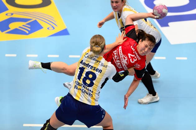 Johanna Andresen, Buxtehuder SV, 18; Natsuki Aizawa, Thueringer HC, 23 (GER); Thueringer HC vs. Buxtehuder SV, Handball, Alsco Women s Handball Bundesliga, 2026–2027 Season, Matchday 1, Sunday, 3:00 p.m., August 30, 2026 GER, Thuringer HC vs. Buxtehuder SV, Handball, Alsco Women’s Handball Bundesliga, 2026–2027 season, Matchday 1, Sunday, 3:00 p.m., August 30, 2026, Bad Langensalza Copyright: xMartinxHerbstx