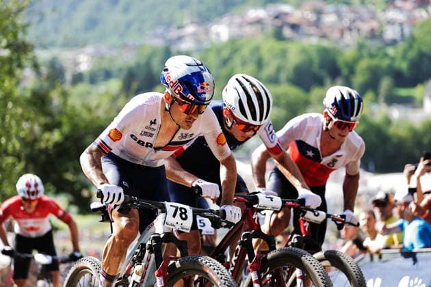 2026 UCI Mountain Bike World Championships Picture by Alex Whitehead SWpix.com - 30 08 2026 - Cycling - 2026 UCI Mountain Bike World Championships - Val di Sole, Trentino, Italy - Cross-country Olympic (XCO) - Men Elite - Thomas Pidcock (Great Britain) Copyright: x xSWpix.comx(t axPhotographyxHubxLtd)xAlexxWhitehead SWpix.comx SWP-3030-21579