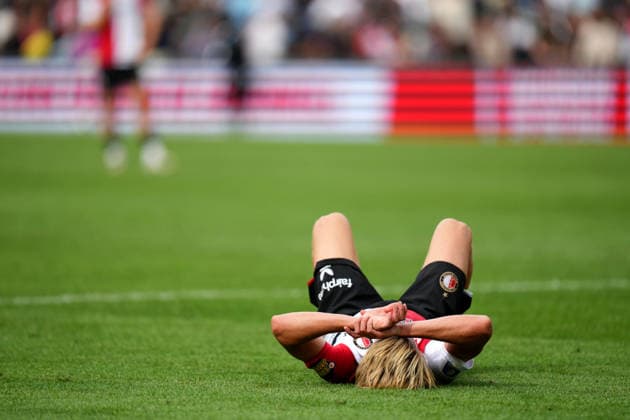 Eredivisie: Feyenoord Rotterdam v ADO Den Haag Rotterdam - Sem Steijn of Feyenoord Rotterdam looks dejected during the fourth competition round of the 2026 2027 Eredivisie season. The match is set between Feyenoord Rotterdam and ADO Den Haag at De Kuip on 30 August 2026 in Rotterdam, The Netherlands. (Hero Images Yannick Verhoeven) Copyright: xYannickxVerhoevenx