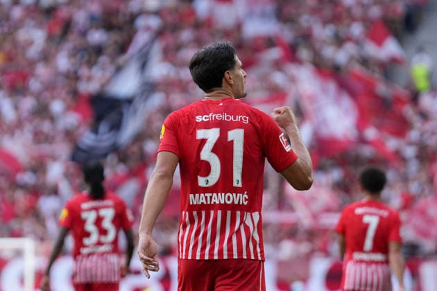 Igor Matanovic (SC Freiburg, 31) Torjubel, Emotionen, Torschuss, Abschluss, Torerfolg, Tor, Treffer , Deutschland, Fussball, 1. Bundesliga, 1.Spieltag, 2026 2027, SC Freiburg vs. SV Werder Bremen, 30.08.2026, Europa-Park Stadion, Freiburg Freiburg Europa-Park Stadion Baden-Württemberg Deutschland *** Igor Matanovic, SC Freiburg, 31: Goal celebration, Emotions, Shot on goal, Shot, Goal scored, Goal, Hit, Germany, Soccer, Bundesliga 1, Matchday 1, 2026–2027, SC Freiburg vs. SV Werder Bremen, August 30, 2026, Europa-Park Stadium, Freiburg, Freiburg, Europa-Park Stadium, Baden-Württemberg, Germany Copyright: xArnexAmbergx