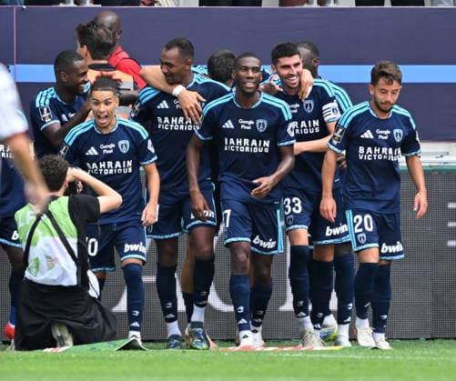 Paris FC v Nice - French Ligue 1 PARIS, FRANCE - AUGUST 30: Players of Paris FC celebrate after score during the French L1 football match between Paris FC and OGC Nice at Stade Jean-Bouin in Paris, France on August 30, 2026. Mustafa Yalcin Anadolu Paris France. Editorial use only. Please get in touch for any other usage.  Copyright: x2026xAnadoluxMustafaxYalcinx