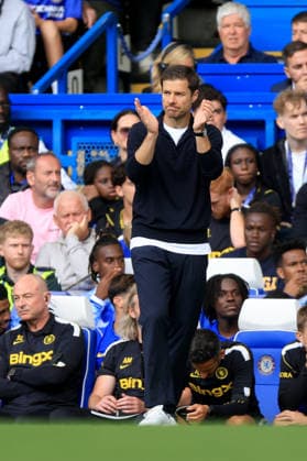 Chelsea FC v Brighton & Hove Albion - Premier League 2026 27 Xabi Alonso, Head Coach of Chelsea reacts on the side line during the Premier League 2026 27 match between Chelsea FC and Brighton & Hove Albion at Stamford Bridge on August 30, 2026 in London, England. WARNING! This Photograph May Only Be Used For Newspaper And Or Magazine Editorial Purposes. May Not Be Used For Publications Involving 1 player, 1 Club Or 1 Competition Without Written Authorisation From Football DataCo Ltd. For Any Queries, Please Contact Football DataCo Ltd on +44 (0) 207 864 9121 London Stamford Bridge England United Kingdom Copyright: xAllstarxPicturexLibraryxLtdx