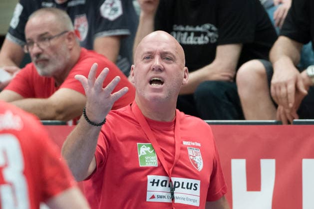 Coach Pether Krautmeyer, Halle; SV Union Halle Neustadt vs. TuS Metzingen, Women s Handball Bundesliga, 2026–27 season, August 30, 2026, Halle SWH Arena, Saxony-Anhalt, Germany