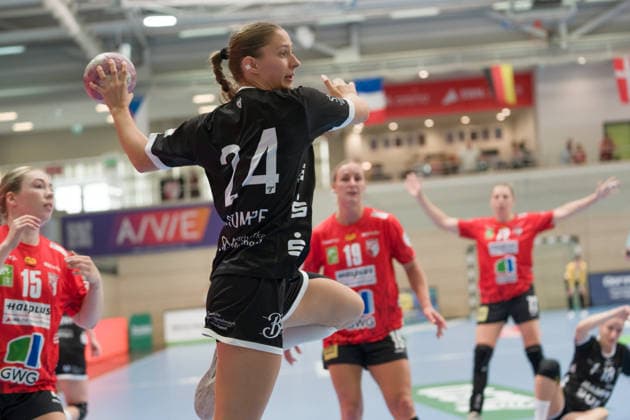 Marie Stumpf Tussies, 24, SV Union Halle Neustadt vs. TuS Metzingen, Women s Handball Bundesliga, 2026–27 season, August 30, 2026, Halle SWH Arena, Saxony-Anhalt, Germany