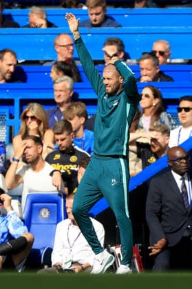 Chelsea FC v Brighton & Hove Albion - Premier League 2026 27 Fabian Hurzeler, Manager of Brighton and Hove Albion pointing on the side line during the Premier League 2026 27 match between Chelsea FC and Brighton & Hove Albion at Stamford Bridge on August 30, 2026 in London, England. WARNING! This Photograph May Only Be Used For Newspaper And Or Magazine Editorial Purposes. May Not Be Used For Publications Involving 1 player, 1 Club Or 1 Competition Without Written Authorisation From Football DataCo Ltd. For Any Queries, Please Contact Football DataCo Ltd on +44 (0) 207 864 9121 London Stamford Bridge England United Kingdom Copyright: xAllstarxPicturexLibraryxLtdx