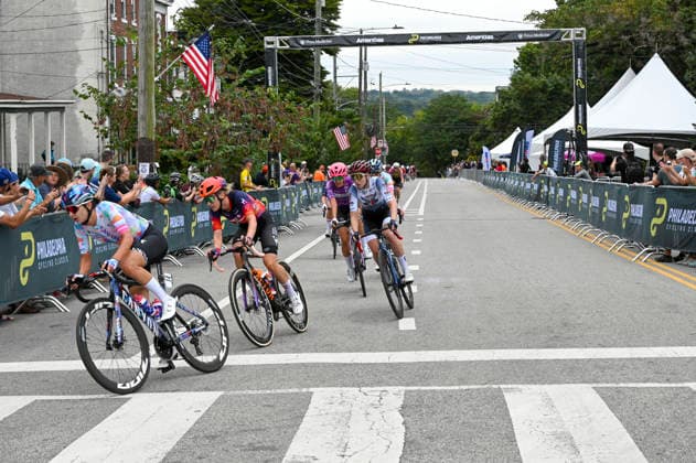 August 30, 2026, Philadelphia, Pennsylvania, United States: Women cyclist tackle the famed Manayunk Wall during the course of the Philadelphia Cycling Classic in Philadelphia PA Philadelphia United States - ZUMArf1_ 20260830_zaf_rf1_016 Copyright: xRickyxFitchettx