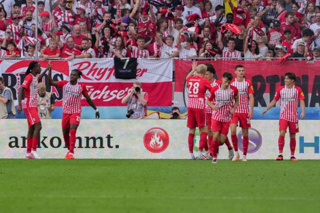 1. Bundesliga: SC Freiburg vs SV Werder Bremen, 30.08.2026 Torjubel zum 4:0 durch Yuito Suzuki (SC Freiburg, 14) 1. Bundesliga: SC Freiburg vs SV Werder Bremen, Europa-Park-Stadion, 30.08.2026 DFB DFL REGULATIONS PROHIBIT ANY USE OF PHOTOGRAPHS AS IMAGE SEQUENCES AND OR QUASI-VIDEO. *** 1 Bundesliga: SC Freiburg vs. SV Werder Bremen, August 30, 2026—Celebration of the 4-0 goal by Yuito Suzuki (SC Freiburg), 14 1 Bundesliga: SC Freiburg vs. SV Werder Bremen, Europa-Park Stadium, August 30, 2026 DFB and DFL regulations prohibit any use of photographs as image sequences and or quasi-video. Copyright: xBEAUTIFULxSPORTS Boscox