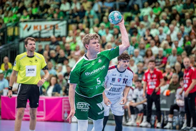 OPEL Handball Bundesliga: HSG Wetzlar vs. SG BBM Bietigheim, August 30, 2026 Dominik Mappes HSG Wetzlar, 7 Fabian Wiederstein SG BBM Bietigheim, 18 OPEL Handball Bundesliga HSG Wetzlar vs. SG BBM Bietigheim, Wetzlar, August 30, 2026 Copyright: xBEAUTIFULxSPORTS Roeczeyx