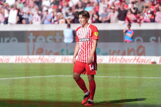 Yuito Suzuki (SC Freiburg, 14) Torjubel, Emotionen, Torschuss, Abschluss, Torerfolg, Tor, Treffer , Deutschland, Fussball, 1. Bundesliga, 1.Spieltag, 2026 2027, SC Freiburg vs. SV Werder Bremen, 30.08.2026, Europa-Park Stadion, Freiburg Freiburg Europa-Park Stadion Baden-Württemberg Deutschland *** Yuito Suzuki SC Freiburg, 14 goal celebration, emotions, shot on goal, finish, goal scored, goal, hit, Germany, soccer, Bundesliga 1, Matchday 1, 2026–2027, SC Freiburg vs. SV Werder Bremen, August 30, 2026, Europa-Park Stadium, Freiburg, Freiburg, Europa-Park Stadium, Baden-Württemberg, Germany Copyright: xArnexAmbergx
