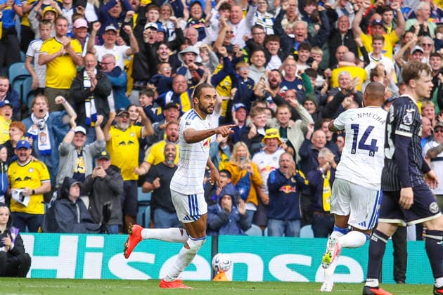 Leeds United v Brentford, Premier League Dominic Calvert-Lewin Of Leeds United scores a GOAL 1-1 and celebrates during the Leeds United v Brentford Premier League match at Elland Road, Leeds, England on 30 August 2026 Credit: Lee Keuneke Every Second Media Editorial use only. All images are copyright Every Second Media Limited. No images may be reproduced without prior permission. All rights reserved. Premier League and Football League images are subject to licensing agreements with Football DataCo Limited. see https: www.football-dataco.com Copyright: xIMAGO EveryxSecondxMediax ESM-2124-0097 LeexKeunekex xEveryxSecondxMediax