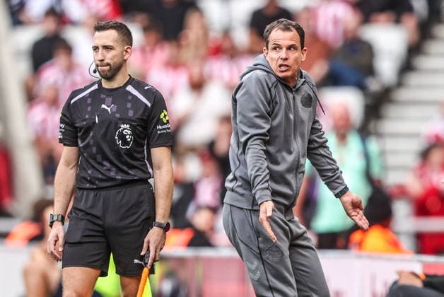 Premier League: Sunderland v Fulham Regis Le Bris manager of Sunderland reacts during the Premier League match Sunderland vs Fulham at Stadium Of Light, Sunderland, United Kingdom on 30 August 2026 (Photo by Alfie Cosgrove News Images) Sunderland Stadium Of Light Tyne and Wear United Kingdom Copyright: xAlfiexCosgrove NewsxImagesx