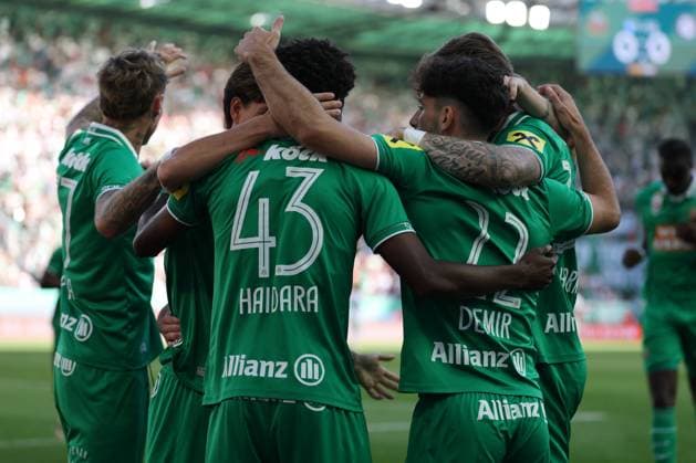 30.August. 2026 - SOCCER - 2026 27 ADMIRAL BUNDESLIGA,Round 5 SK Rapid Wien vs SK Sturm Graz Yusuf Demir (Rapid Wien) celebrates his team s first goal VIENNA VIENNA, AUSTRIA Allianz Stadion SK Rapid Wien Allianz Stadion AUSTRIA Copyright: xYigitxOermex xPsxImagesxYigitxOermex xPsxImagesx