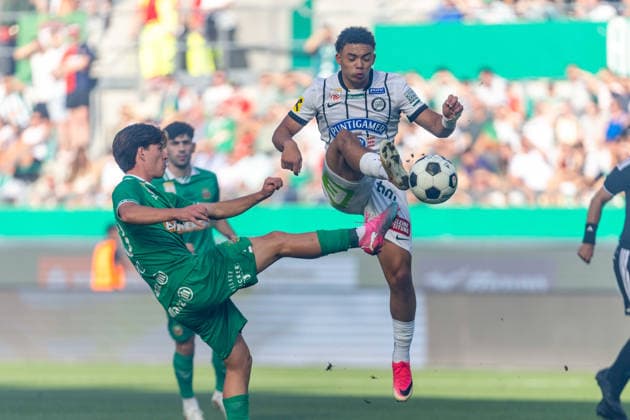 SOCCER - BL, Rapid vs Sturm VIENNA,AUSTRIA,30.AUG.26 - SOCCER - ADMIRAL Bundesliga, SK Rapid Wien vs SK Sturm Graz. Image shows Nicolas Bajlicz (Rapid) and Jacob Hoedl (Sturm).  GEPAxpictures xPhilippxBrem