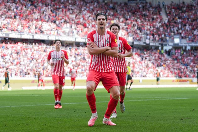 Igor Matanovic (SC Freiburg, 31) Torjubel, Emotionen, Torschuss, Abschluss, Torerfolg, Tor, Treffer , Deutschland, Fussball, 1. Bundesliga, 1.Spieltag, 2026 2027, SC Freiburg vs. SV Werder Bremen, 30.08.2026, Europa-Park Stadion, Freiburg Freiburg Europa-Park Stadion Baden-Württemberg Deutschland *** Igor Matanovic, SC Freiburg, 31 goal celebration, emotions, shot on goal, finish, goal scored, goal, strike, Germany, soccer, Bundesliga 1, Matchday 1, 2026–2027, SC Freiburg vs. SV Werder Bremen, August 30, 2026, Europa-Park Stadium, Freiburg, Freiburg, Europa-Park Stadium, Baden-Württemberg, Germany Copyright: xArnexAmbergx