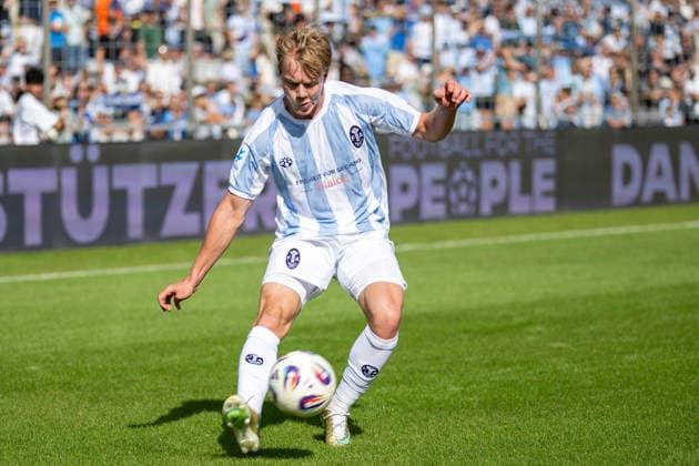 Fabio Wagner t9 TSV 1860 Munich, TSV 1860 Munich vs. TSV Landsberg, Soccer, Bavarian Regional League, Matchday 6, August 30, 2026. DFB regulations prohibit any use of photographs as image sequences and or quasi-video. Munich, Bavaria, Germany Copyright: xkolbert-press UlrichxGamelx