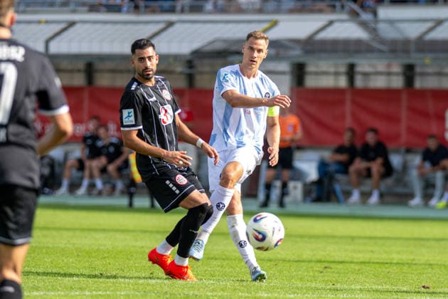 Dennis Dressel 14, TSV 1860 Munich, TSV 1860 Munich vs. TSV Landsberg, Soccer, Bavarian Regional League, Matchday 6, August 30, 2026. DFB regulations prohibit any use of photographs as image sequences and or quasi-video. Munich, Bavaria, Germany Copyright: xkolbert-press UlrichxGamelx