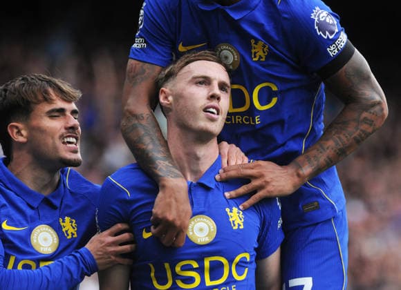 Football - 2026 2027 Premier League - Chelsea vs Brighton & Hove Albion - Stamford Bridge - Sunday 30th August 2026. Cole Palmer of Chelsea celebrates his goal 