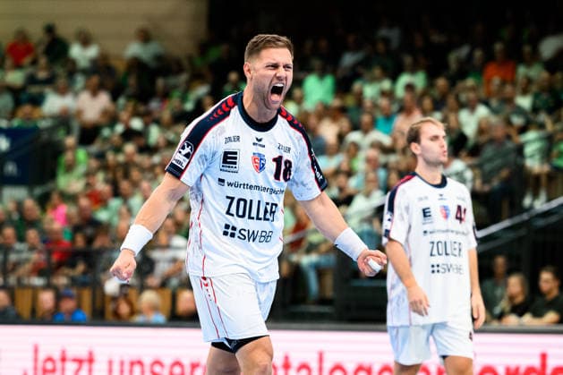 Wetzlar HBL 26 27 HSG Wetzlar SG BBM Bietigheim Fabian Wiederstein Bietigheim Celebration Joy Emotion Wetzlar Buderus Arena Germany