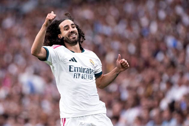 LA LIGA EA Sports - Real Madrid vs Malaga MADRID, SPAIN - August 30:Marc Cucurella of Real Madrid during the La Liga 2026 27 match between Real Madrid and Malaga at Santiago Bernabeu Stadium. (Photo by Guille Martinez f22photo) Madrid Santiago Bernabeu Stadium Spain Copyright: xGuillermoxMartinezx