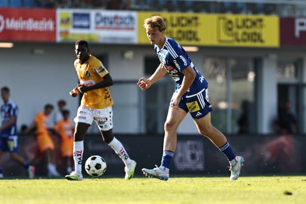 SOCCER - BL, Hartberg vs Ried HARTBERG,AUSTRIA,30.AUG.26 - SOCCER - ADMIRAL Bundesliga, TSV Hartberg vs SV Ried. Image shows Konstantin Schopp (Hartberg).  GEPAxpictures xChrisxBauer